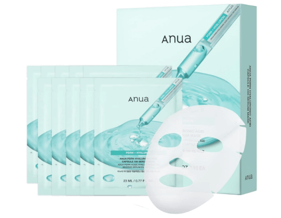 ANUA PDRN Hyaluronic Acid Capsule 100 Serum Mask, 1 Mask